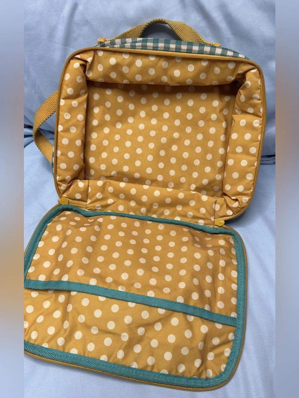 Matilda Jane Floral Quilted Travel Lunch Tote in Blue and Yellow Floral